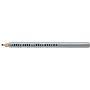 Faber-Castell, FABER-CASTELL Bleistift Jumbo GRIP B 111900 3-eckig, silber