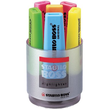 STABILO, STABILO Textmarker BOSS 7006 Tischset 6 St&uuml;ck