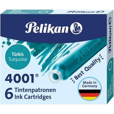 Pelikan, PELIKAN Tinte 4001 TP/6 301705 t&uuml;rkis 6 St&uuml;ck