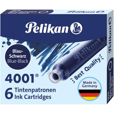 Pelikan, PELIKAN Tinte 4001 TP/6 301184 blauschwarz 6 St&uuml;ck