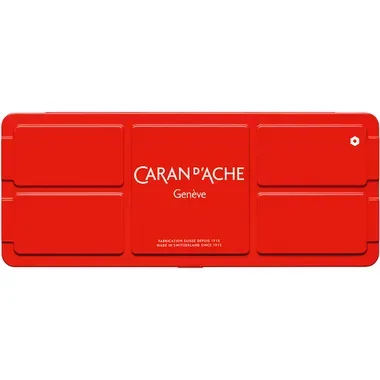Caran d'Ache, CARAN D'ACHE Deckfarbe Gouache 1000.308 7 Farben Deckweiss, Pinsel