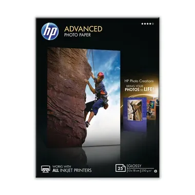 HP, HP Advanced Glossy Photo 13x18cm Q8696A InkJet 250g, randlos 25 Blatt