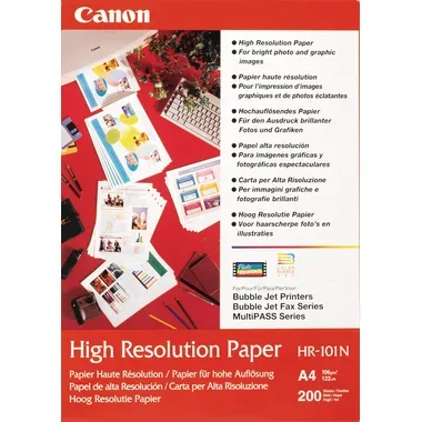 Canon, CANON Papier High Resol. 105g A4 HR101A4 Bubble-Jet 200 Blatt