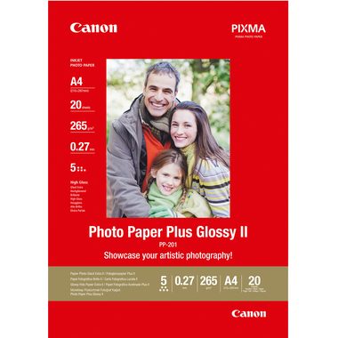 Canon, CANON Photo Paper Plus 265g A4 PP201A4 InkJet glossy II 20 Blatt