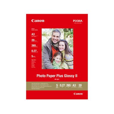 Canon, CANON Photo Paper Plus 265g A3 PP201A3 InkJet glossy II 20 Blatt
