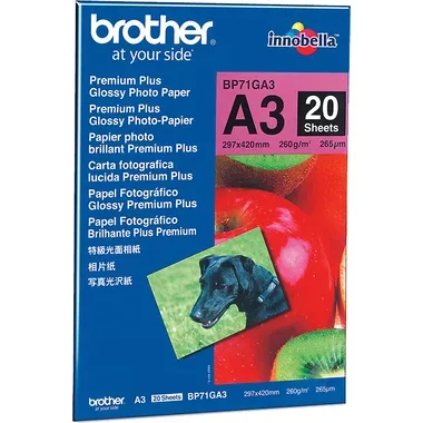 Brother, BROTHER Photo Paper glossy 260g A3 BP71-GA3 MFC-6490CW 20 Blatt