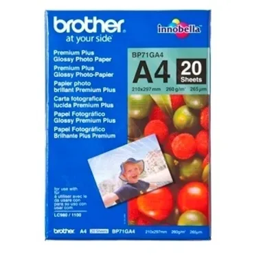 Brother, BROTHER Photo Paper glossy 260g A4 BP71-GA4 MFC-6490CW 20 Blatt