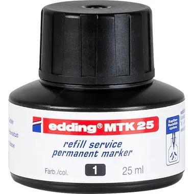 edding, EDDING Tinte 25ml MTK-25-1 schwarz