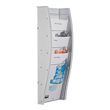 Styro, STYRO Wandprospekthalter A4 128-340.0280 grau 4 F&auml;cher