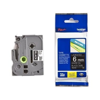 PTOUCH, PTOUCH Band, laminiert weiss/schwarz TZe-315 PT-1280VP 6 mm