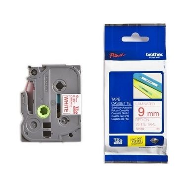 PTOUCH, PTOUCH Band, laminiert rot/weiss TZe-222 PT-1280VP 9 mm