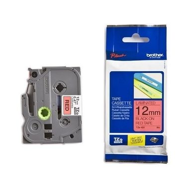 PTOUCH, PTOUCH Band, laminiert schwarz/rot TZe-431 PT-1280VP 12 mm