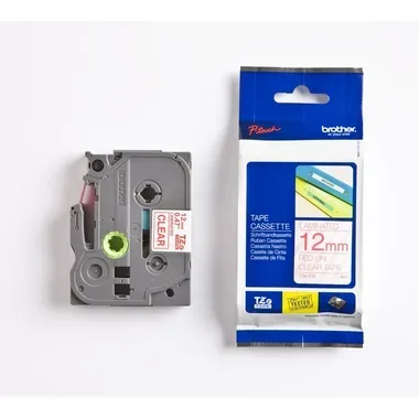 PTOUCH, PTOUCH Band, laminiert rot/klar TZe-132 PT-1280VP 12 mm