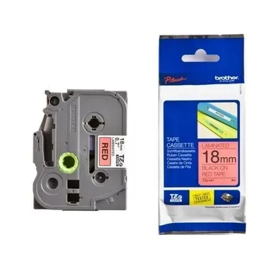 PTOUCH, PTOUCH Band, laminiert schwarz/rot TZe-441 PT-2450DX 18 mm