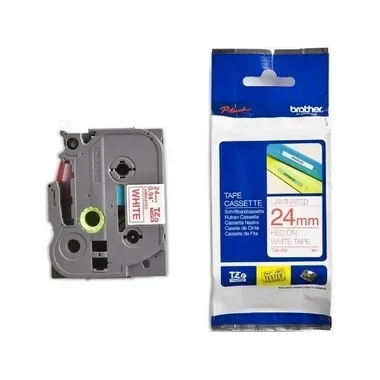 PTOUCH, PTOUCH Band, laminiert rot/weiss TZe-252 PT-2450DX 24 mm
