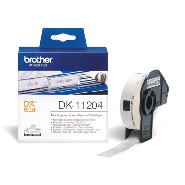 PTOUCH, PTOUCH Mehrzweck-Etiketten 17x54mm DK-11204 QL-500/550 400 Stk./Rolle