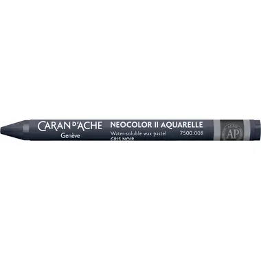 Caran d'Ache, CARAN D'ACHE Wachsmalstift Neocolor II 7500.008 grau/schwarz