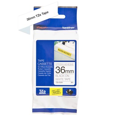 PTOUCH, PTOUCH Band, strong/adh.schwarz/weiss TZe-S261 PT-300 36 mm