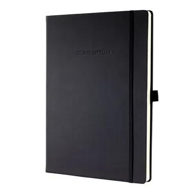 CONCEPTUM, CONCEPTUM Notizbuch A4 CO112 liniert, 80g, 194 Bl. schwarz