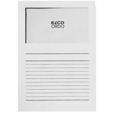 Elco, ELCO Sichth&uuml;lle Ordo 120g A4 29489.10 weiss, Fenster 100 St&uuml;ck