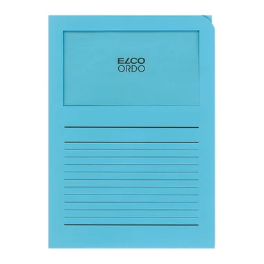 Elco, ELCO Sichth&uuml;lle Ordo 120g A4 29489.31 blau, Fenster 100 St&uuml;ck