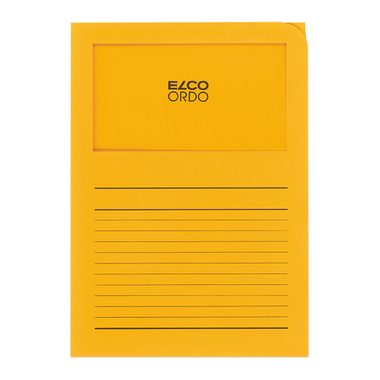 Elco, ELCO Sichth&uuml;lle Ordo 120g A4 29489.42 goldgelb, Fenster 100 St&uuml;ck