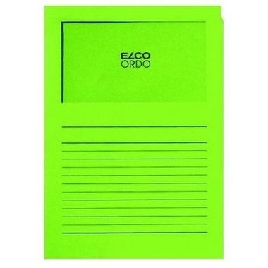 Elco, ELCO Sichth&uuml;lle Ordo 120g A4 29489.62 gr&uuml;n, Fenster 100 St&uuml;ck