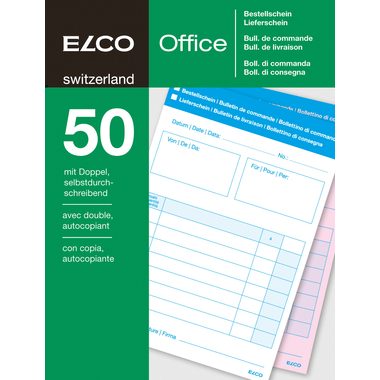 Elco, ELCO Bestellung/Lieferschein A6 74590.19 60g 50x2 Blatt