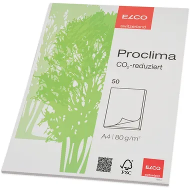 Elco, ELCO Schreibblock Proclima A4 74301.14 blanko, 70g 50 Blatt