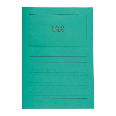 Elco, ELCO Sichth&uuml;lle Ordo 120g A4 29489.63 gr&uuml;n, Fenster 100 St&uuml;ck