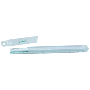 Linex, LINEX Dreikantmassstab 30cm 100413048 weiss/farbig