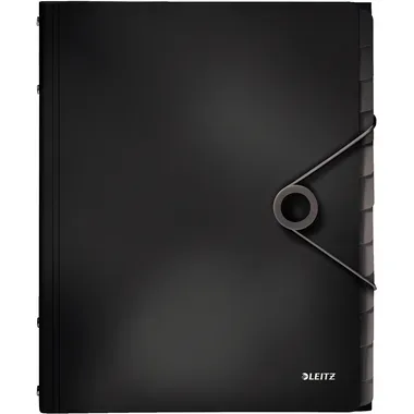 Leitz, LEITZ Ordnungsmappe Solid PP A4 45701095 schwarz 12 F&auml;cher