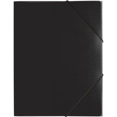 PAGNA, PAGNA Gummizugmappe A4 21613-01 schwarz PP 3 Einschlagklappen