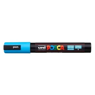 uni-ball, UNI-BALL Posca Marker 1,8-2,5mm PC-5M L.BLUE hellblau, Rundspitze