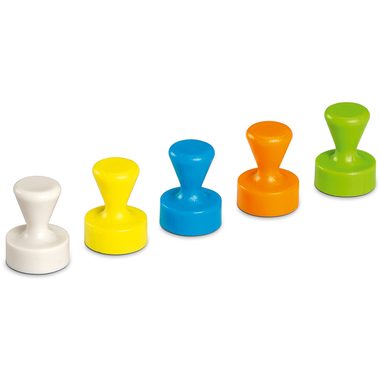 Maul, Maul Neodym Magnet (Ø x H) 12 mm x 16 mm Kegel Weiß, Gelb, Blau, Grün, Orange 10 St. 6168599