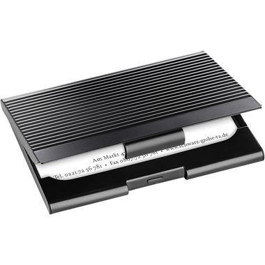 Sigel, SIGEL Visitenkarten-Etui matt VZ134 Metall, 20 ST. Black