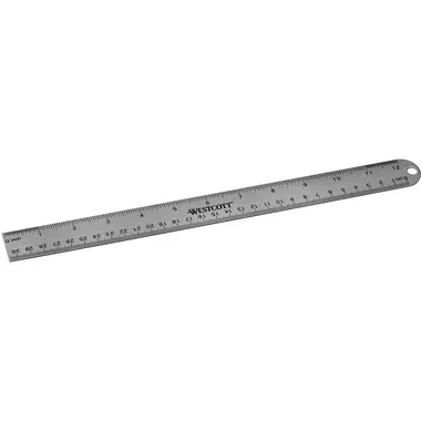 WESTCOTT, WESTCOTT Aluminium Lineal 30cm E-1417600 cm/inch Scala