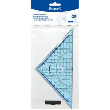 Pelikan, PELIKAN Geometrie-Dreieck 22cm 137471 transp. blau, Griff abnehmbar