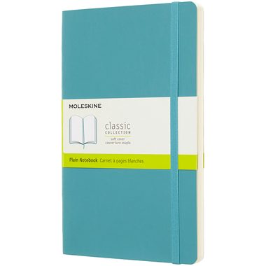MOLESKINE, MOLESKINE Notizbuch L/A5 715529 Blanko, SC, Riff Blau
