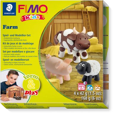 FIMO, FIMO form&play 4x42g 803401LY Set Farm
