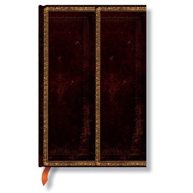 Paperblanks, PAPERBLANKS Schwarzes Marokkoleder Mini PB840-9 lin. 100x140mm, 176 S.