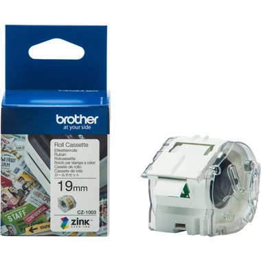 Brother, Brother - CZ-1003 Farbetikettenrolle - 19 mm, Weiss, 1 Stück