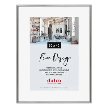 dufco, DUFCO Bilderrahmen 30x40cm 1400.40029 Fine Design silber