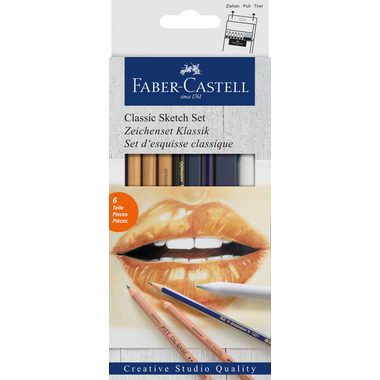 Faber-Castell, FABER-CASTELL Zeichenset Klassik 114004 Bleistift,Papier, Pitt Oil