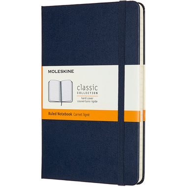 MOLESKINE, MOLESKINE Notizbuch Medium 18,2x11,8cm 626666 liniert, saphire, 208 Seiten