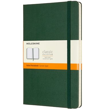 MOLESKINE, MOLESKINE Notizbuch HC L/A5 629063 liniert, myrtengr&uuml;n, 240 S.