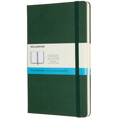 MOLESKINE, Moleskine Notizbuch Large/A5, Punktraster, Myrtengrün