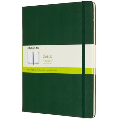 MOLESKINE, MOLESKINE Notizbuch XL HC 25x19cm 629117 blanko, myrtengr&uuml;n, 192 S.