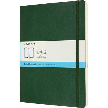 MOLESKINE, MOLESKINE Notizbuch XL SC 25x19cm 600080 gepunktet, myrtengr&uuml;n, 192 S.