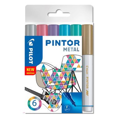 Pilot, PILOT Marker Set Pintor 1.0mm S6/0517443 6 Farben metallic
